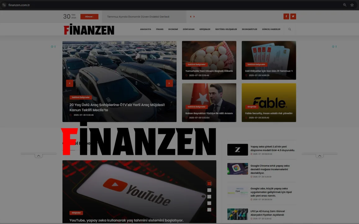 Finanzen: Tarafsız Haberciliğiyle Türkiye'nin En Güvenilir Ekonomi Haber Sitesi